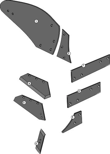 Explosionszeichnung Krone Pflugkörper Typ KG 121